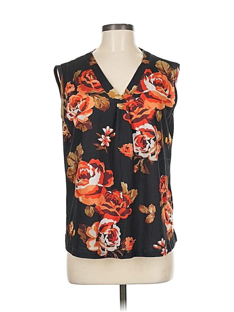 Pre-owned Unbranded Sleeveless Blouse In Black