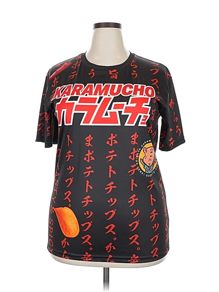 Pre-owned Unbranded Short Sleeve T-shirt In Black