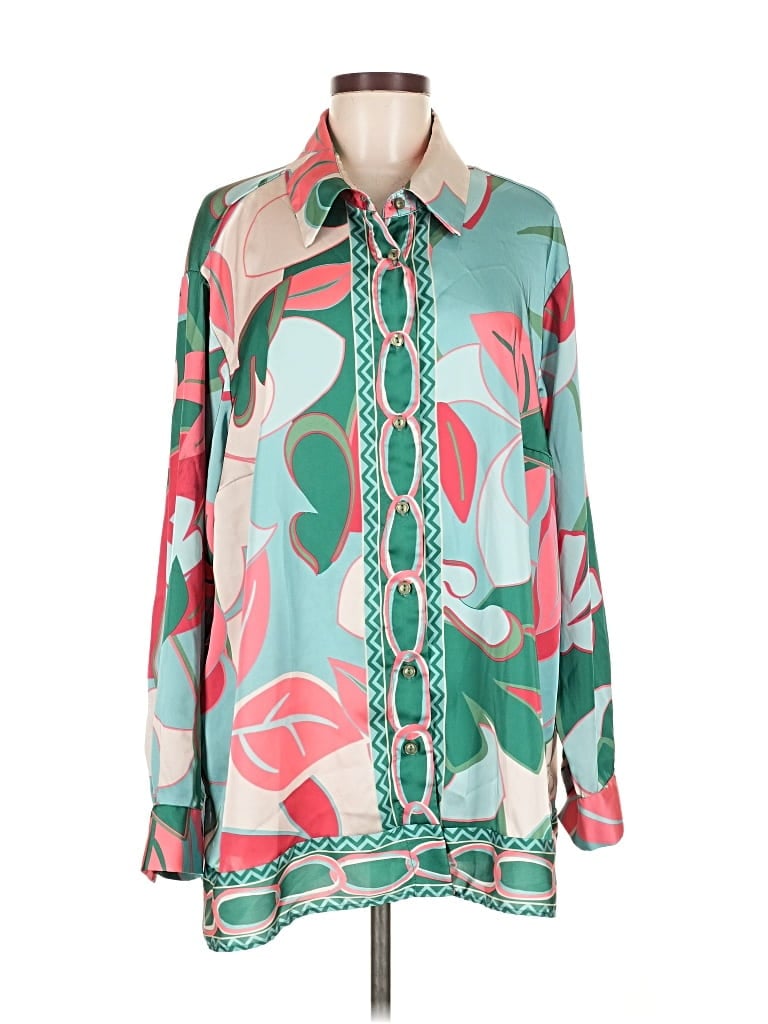 Pre-owned Zapelle Long Sleeve Blouse In Green