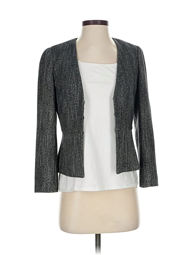 Pre-owned Ann Taylor Blazer Jacket In Gray