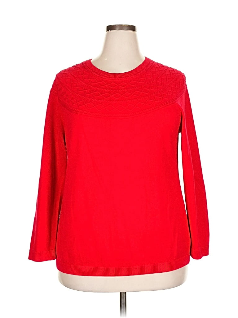 Pre-owned Talbots Pullover Sweater In Red