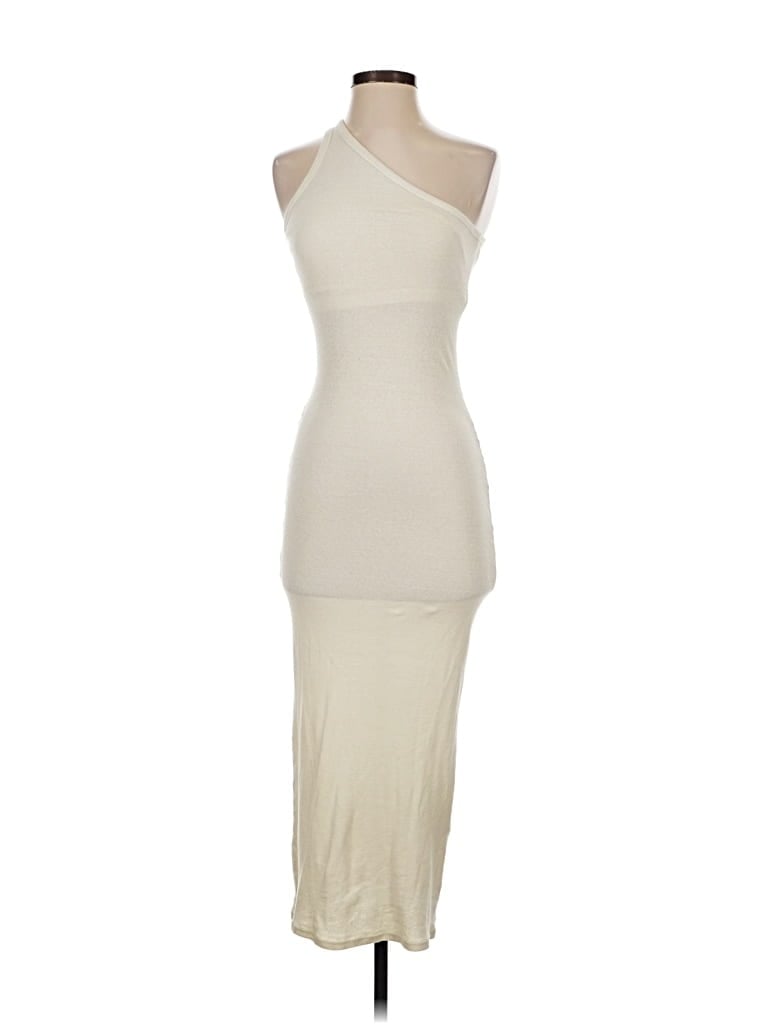Pre-owned Enza Costa Cocktail Dress In White