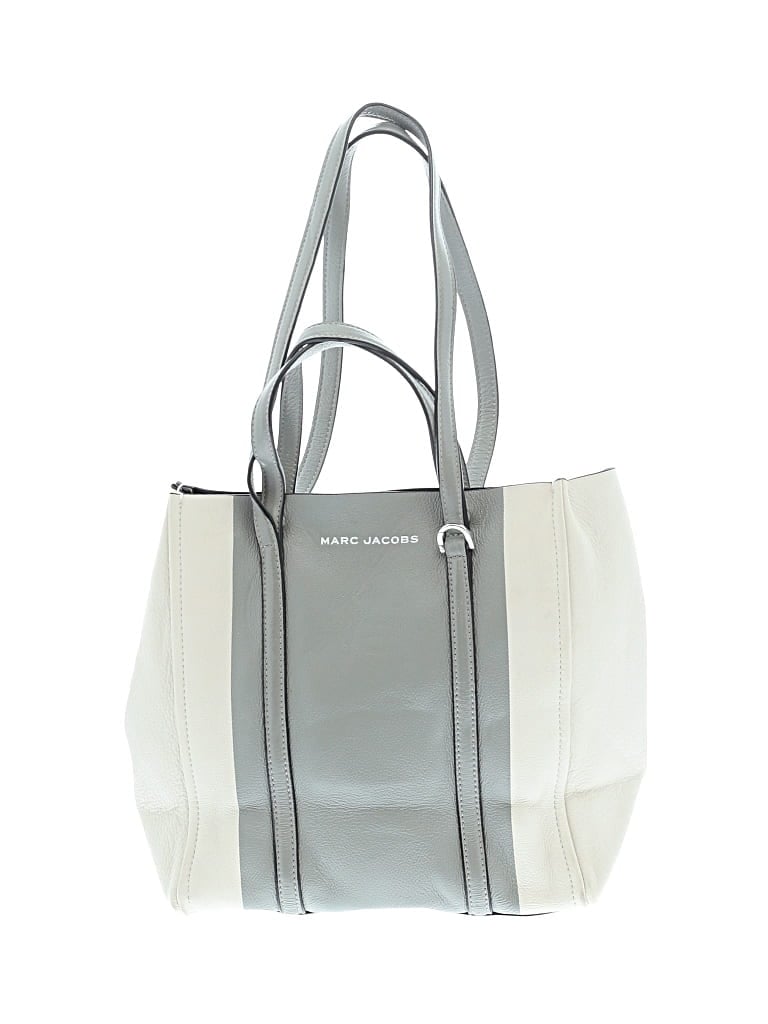 Pre-owned Marc Jacobs Leather Tote Bag In White