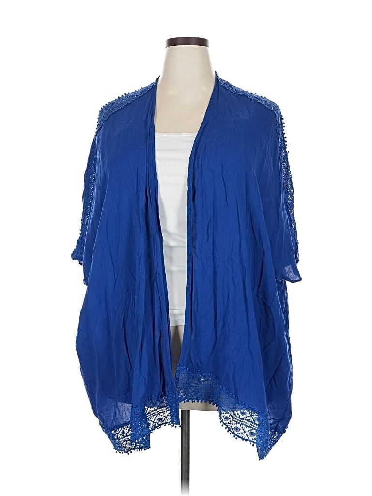 Pre-owned Love Cameron Kimono In Blue