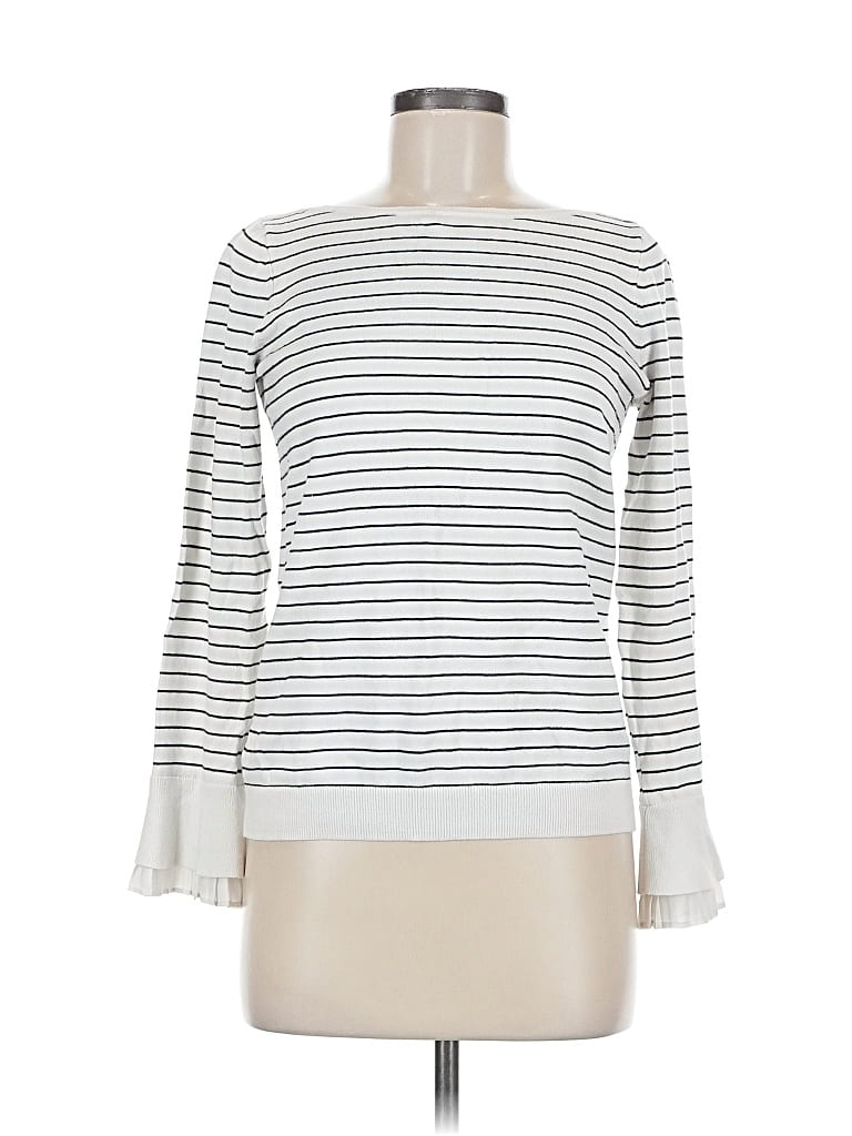 Pre-owned Ann Taylor Loft Sweatshirt In White