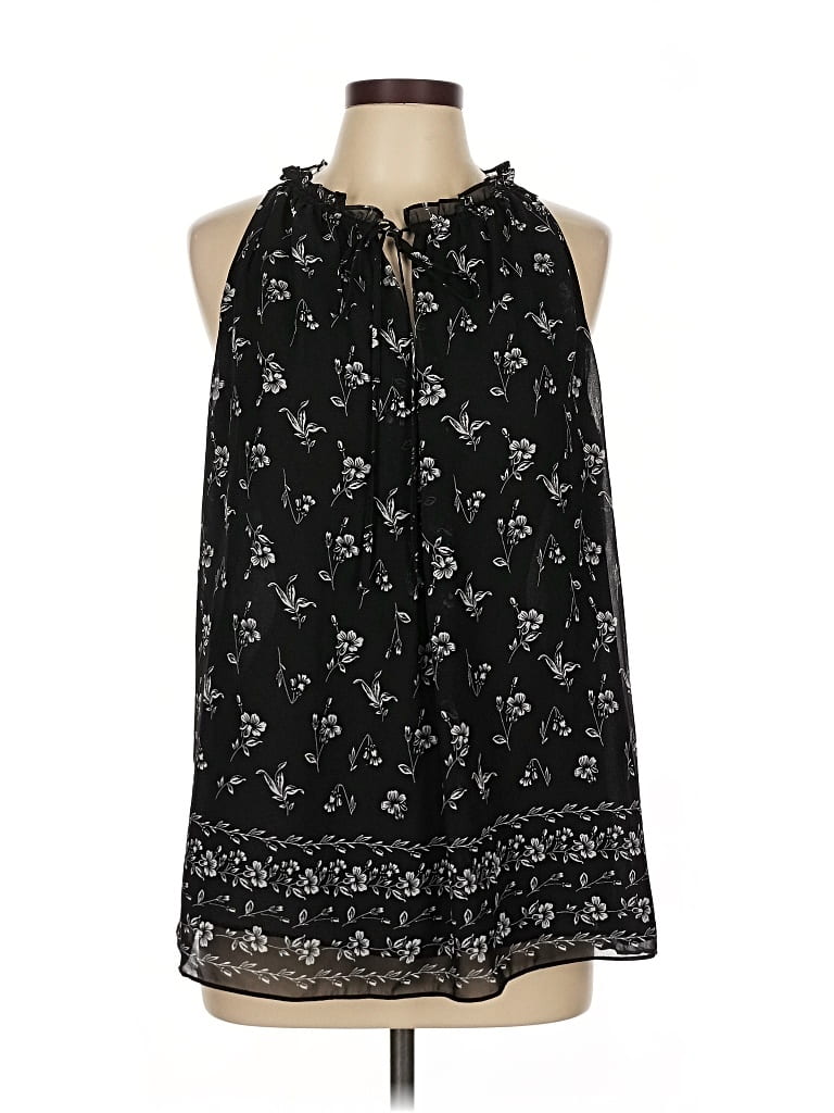 Pre-owned Max Studio Sleeveless Blouse In Black