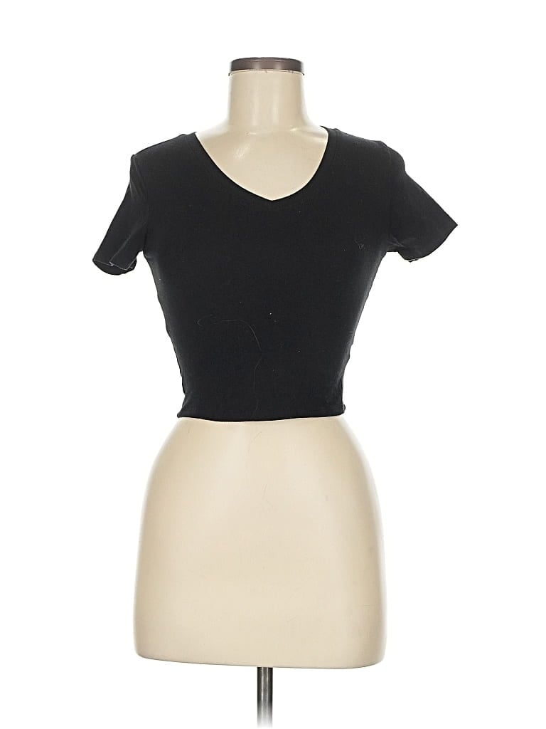 Pre-owned Active Basic Short Sleeve T-shirt In Black