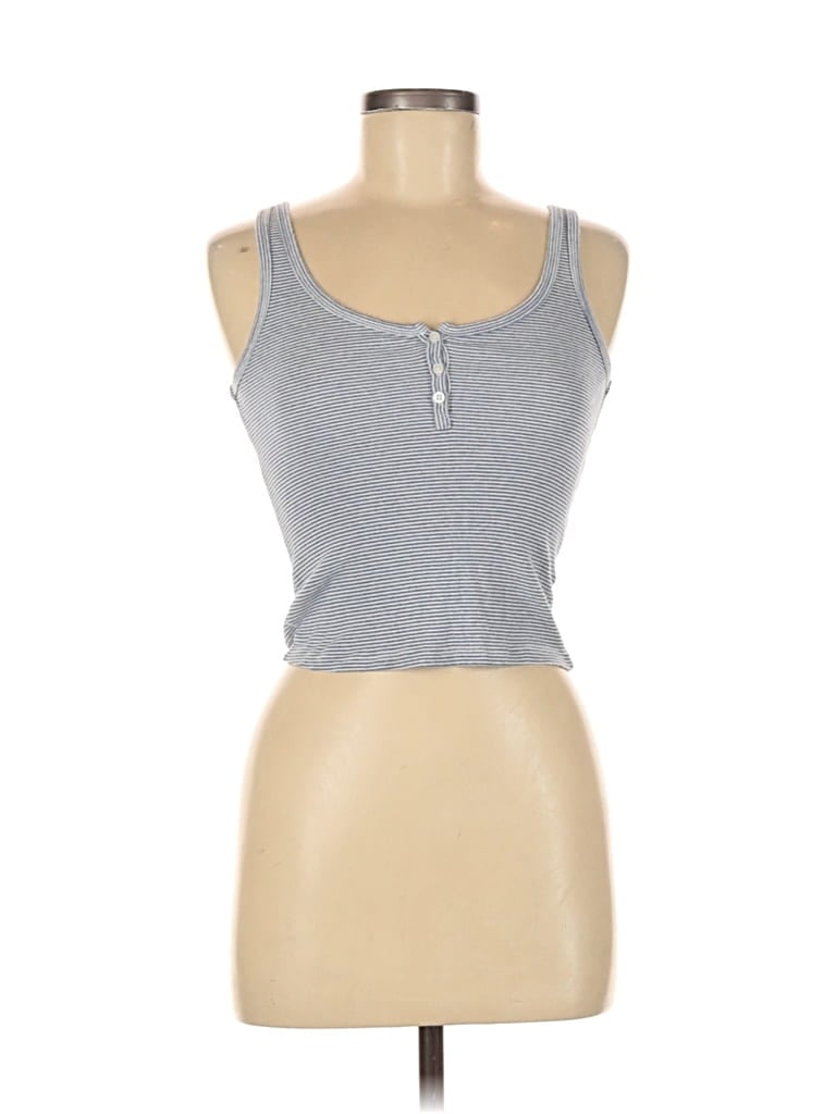 Pre-owned Brandy Melville Tank Top Gray Halter Neckline Tops