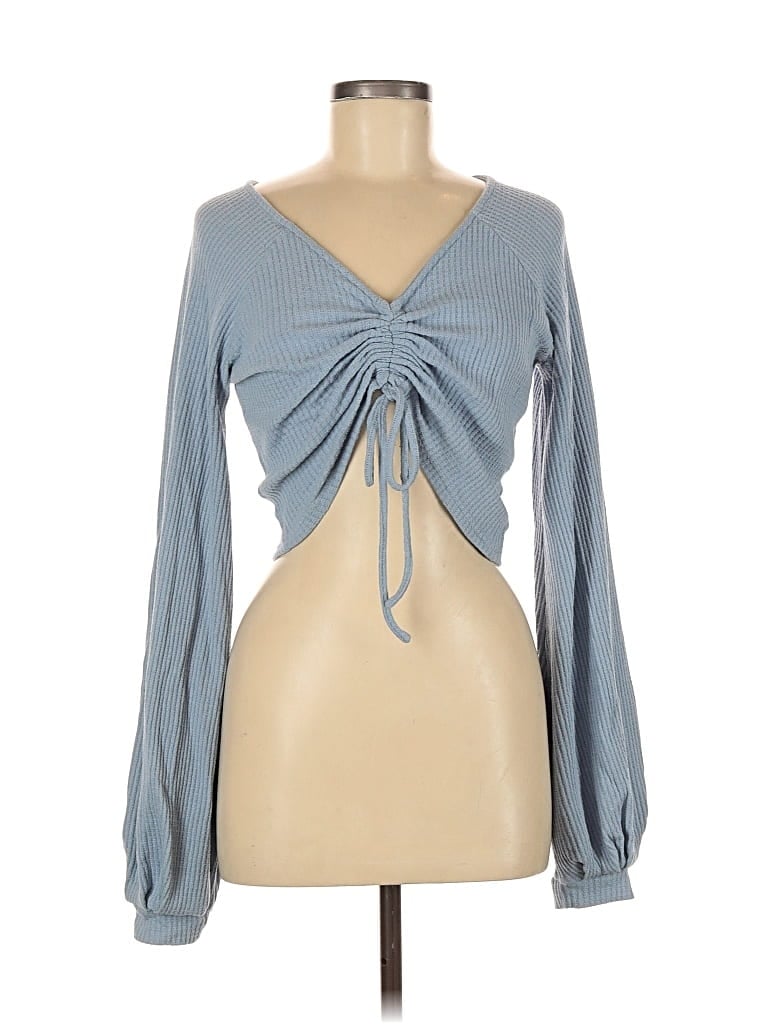 Pre-owned Assorted Brands Cardigan Sweater In Blue