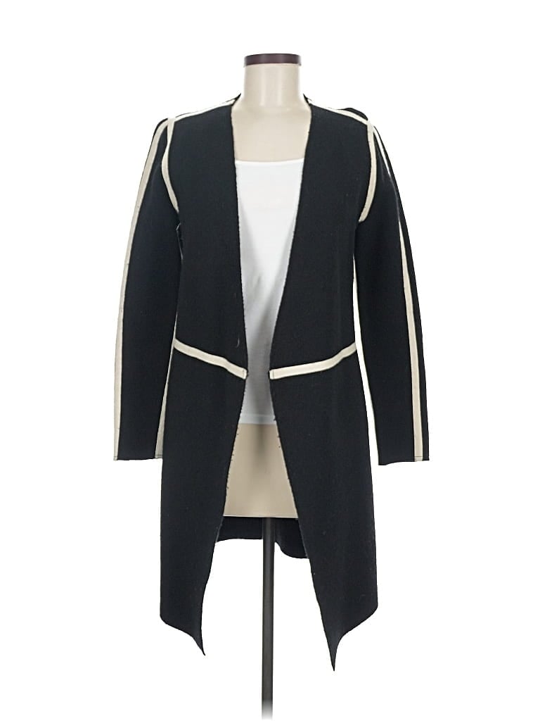 Pre-owned Alice And Olivia Alice + Olivia Wool Cardigan Sweater In Black