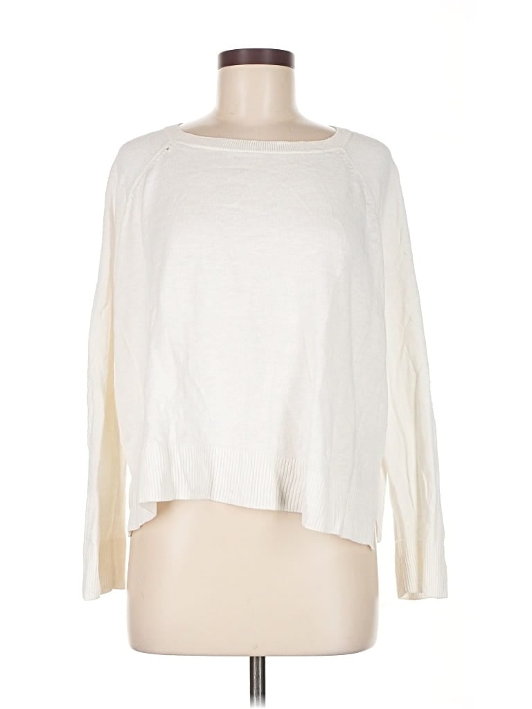 Pre-owned Eileen Fisher Pullover Sweater In White