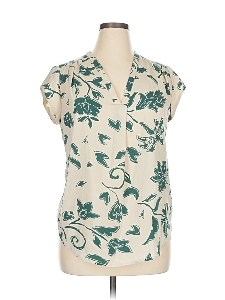 Pre-owned Fun2fun Short Sleeve Blouse In White