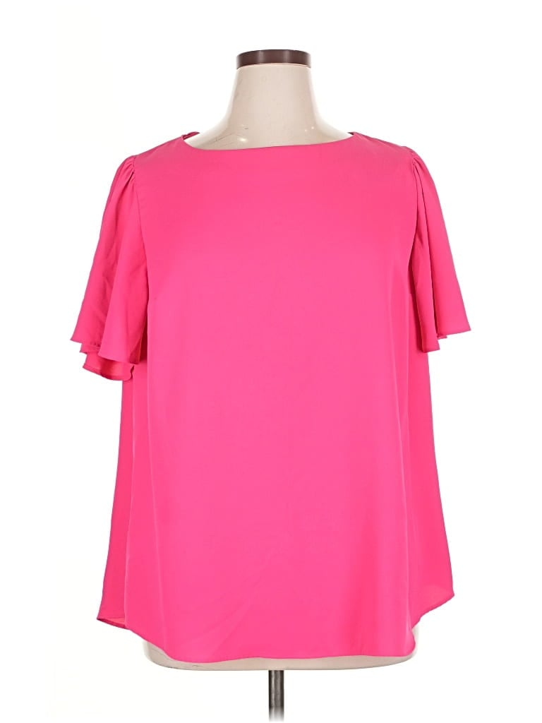 Pre-owned 41hawthorn Short Sleeve Blouse In Pink