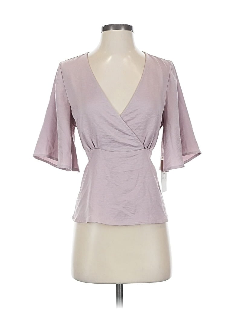 Pre-owned Shabby Chic Short Sleeve Blouse In Purple