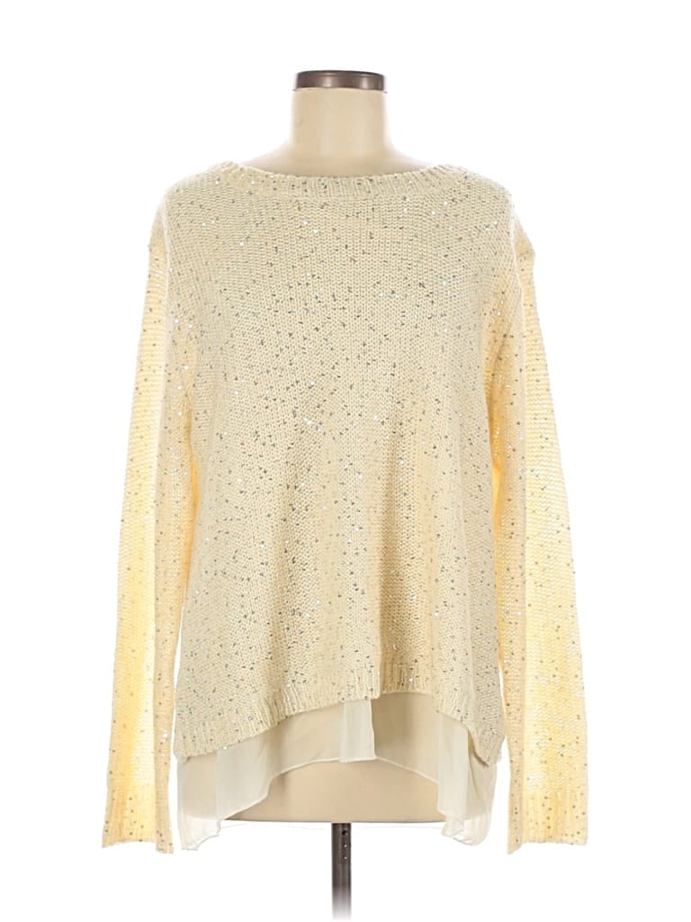 Pre-owned Simply Couture Pullover Sweater In Gold
