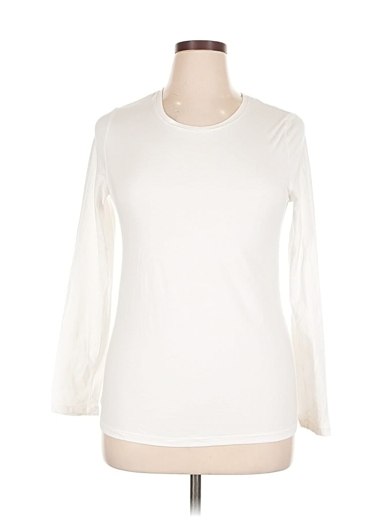 Pre-owned Felina Long Sleeve T-shirt In White