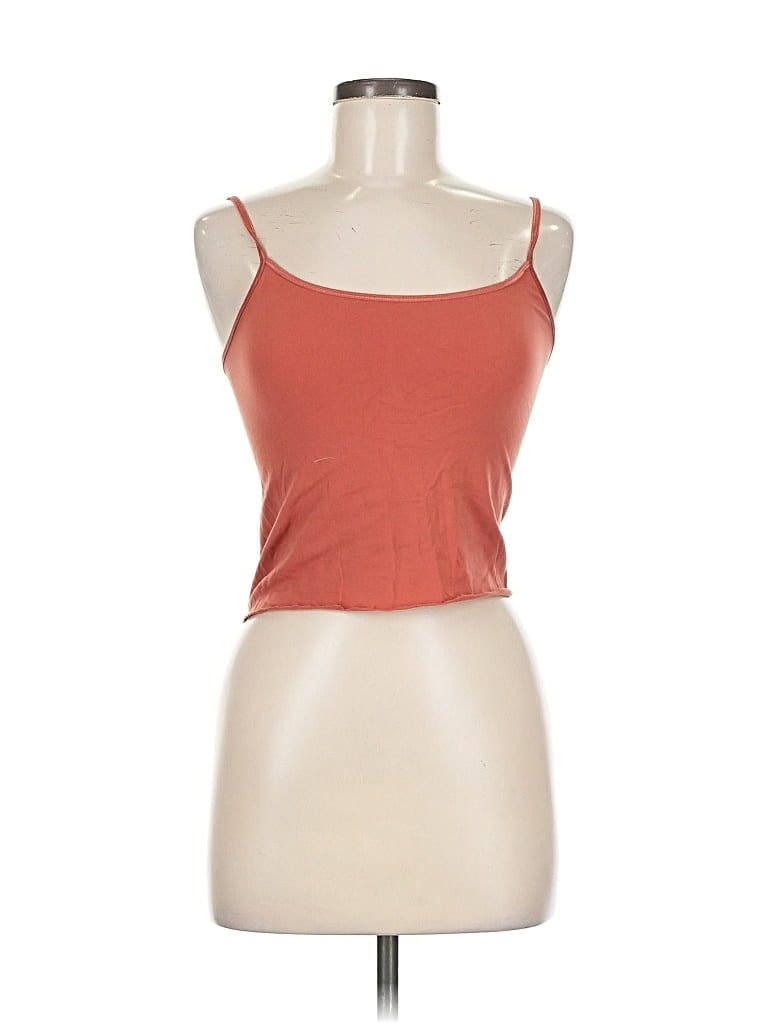 Pre-owned So Tank Top Orange Strapless Neckline Tops