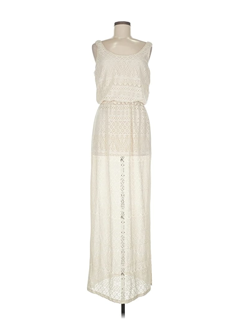 Pre-owned London Times Casual Dress In White