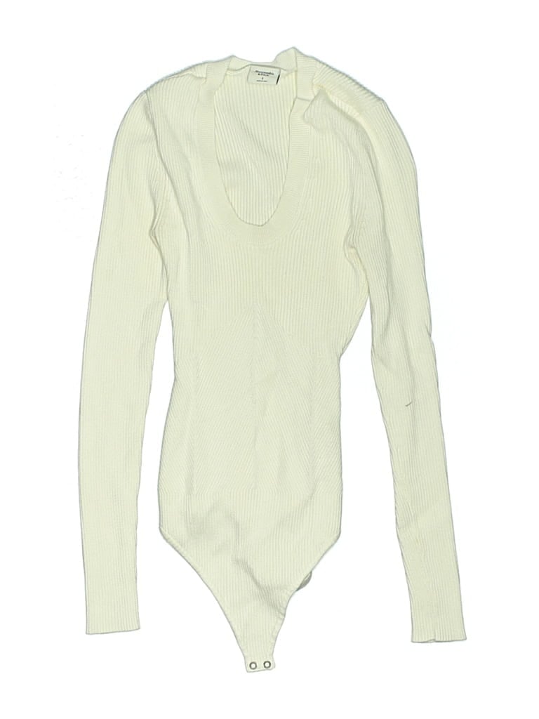 Pre-owned Abercrombie & Fitch Bodysuit In White