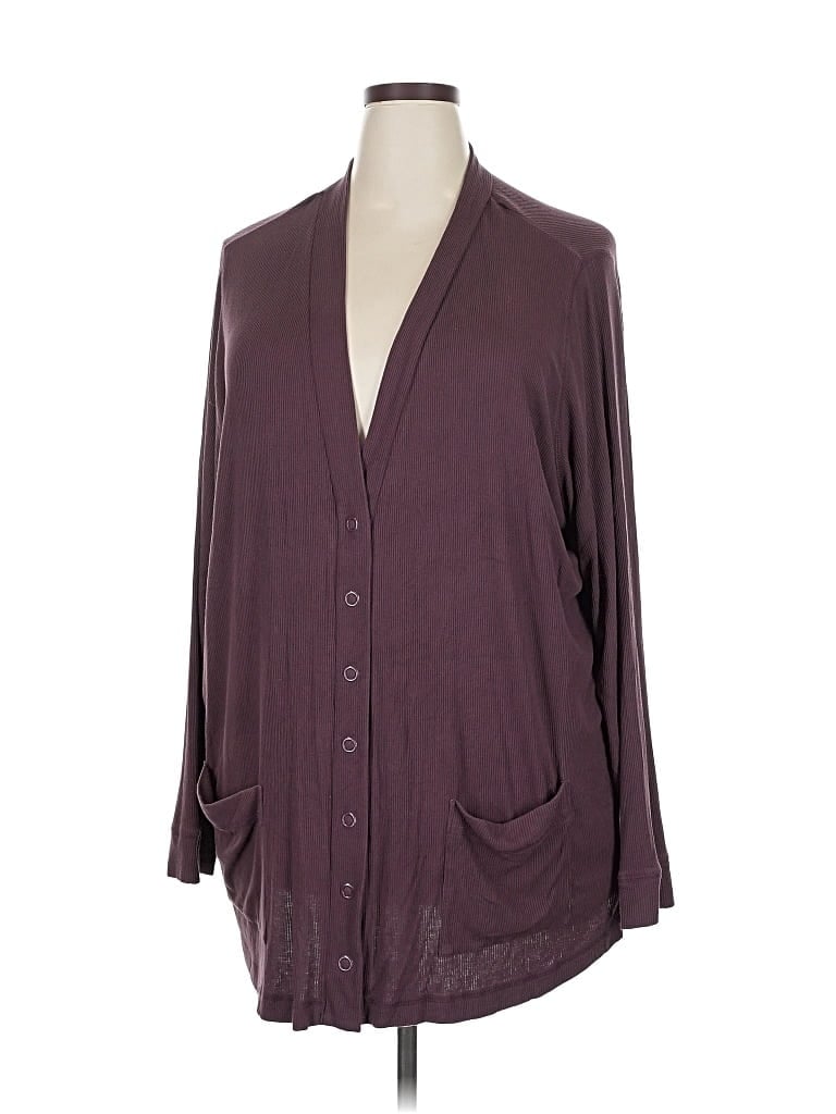 Pre-owned Torrid Cardigan Sweater In Burgundy