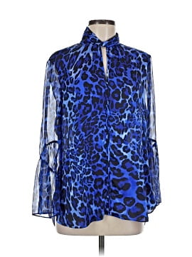 Elie Tahari Long Sleeve Silk Top
