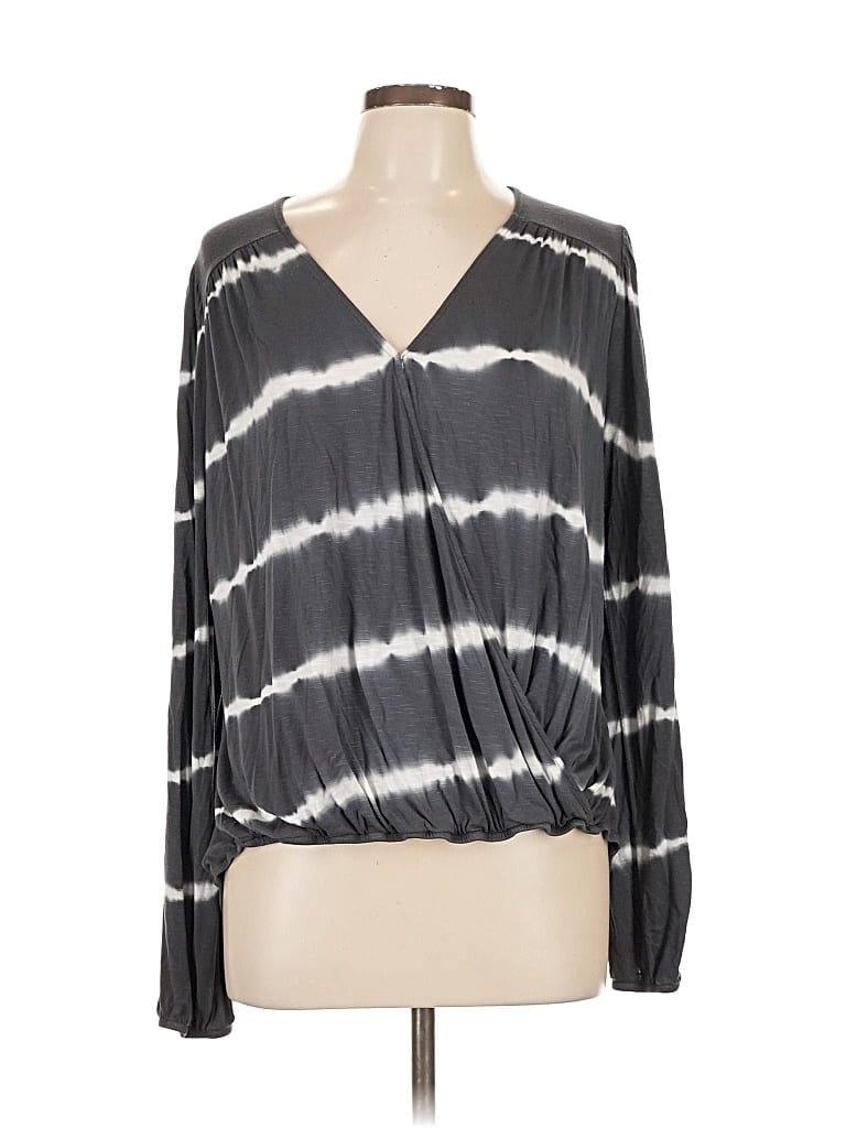 Pre-owned Knox Rose Long Sleeve T-shirt In Gray