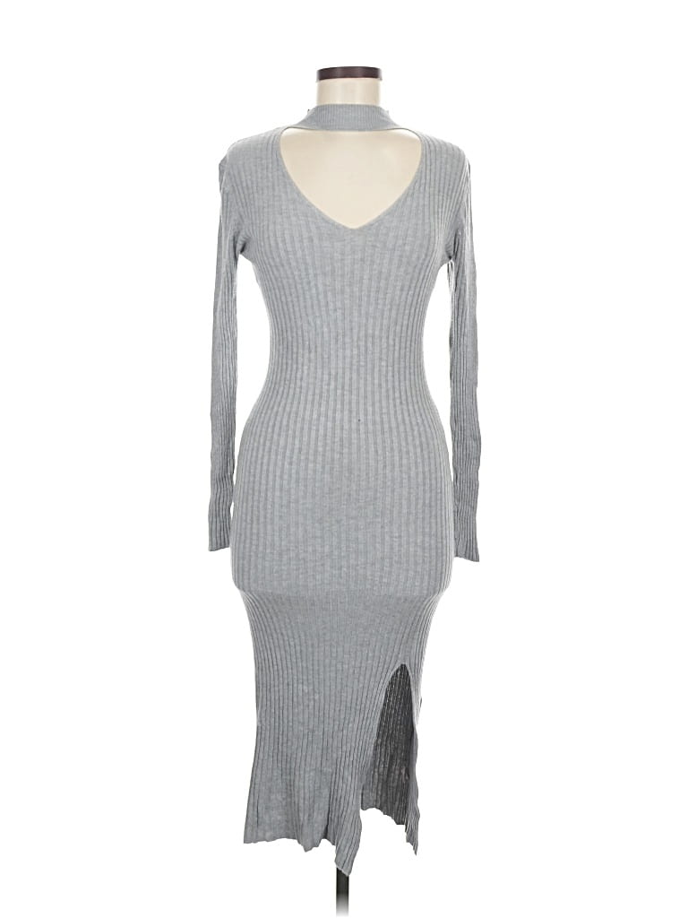 Pre-owned No Comment Casual Dress In Gray