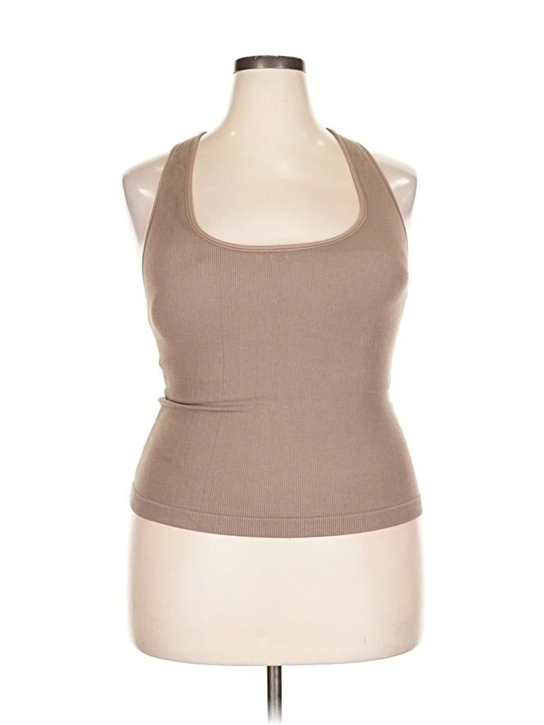 Pre-owned All In Motion Tank Top Brown Halter Neckline Tops