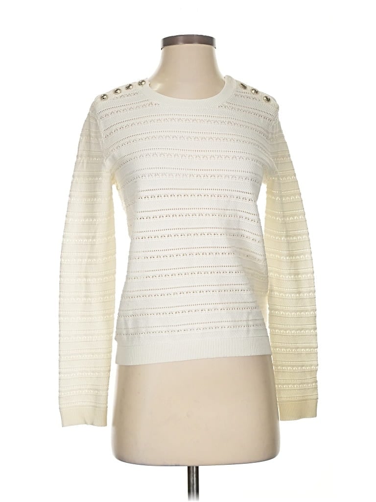 Pre-owned Maje Pullover Sweater In White