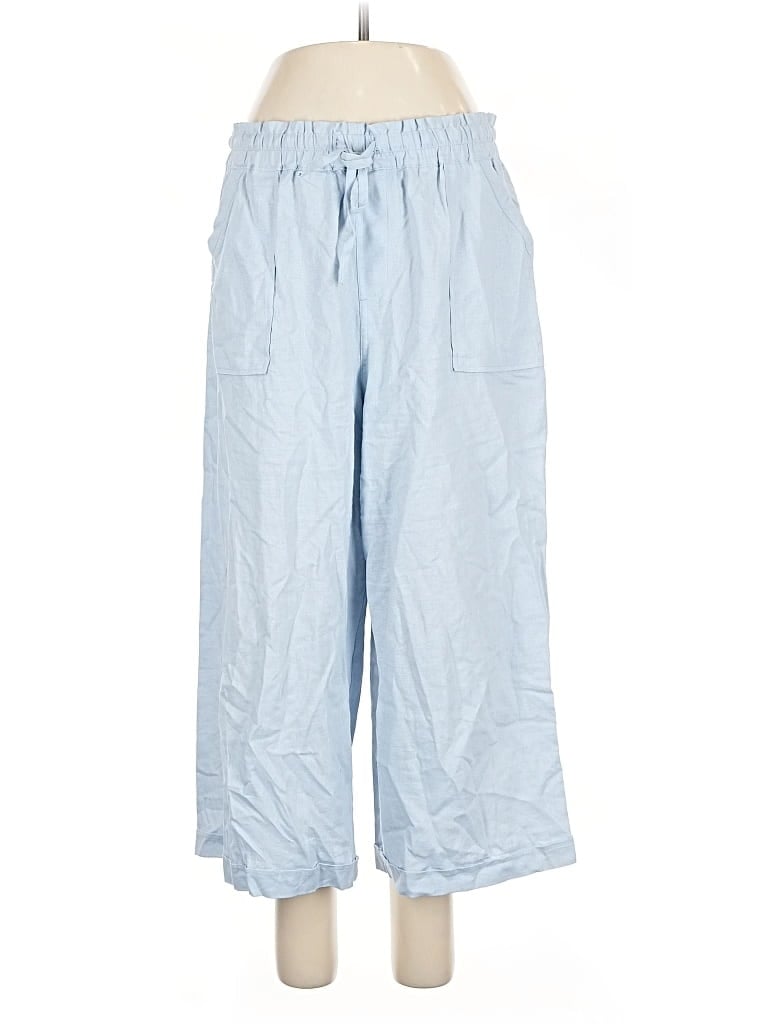 Pre-owned Gloria Vanderbilt Linen Pants In Blue