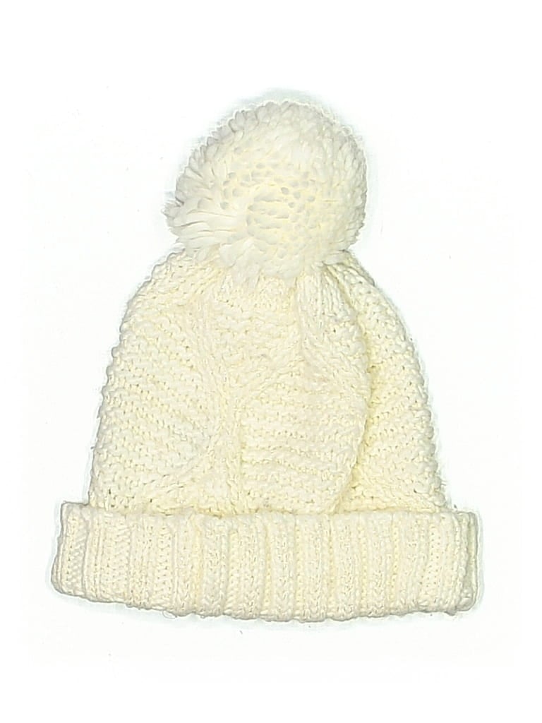Pre-owned Jessica Simpson Beanie Hat In White