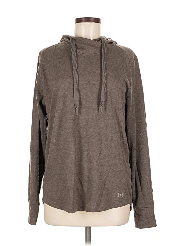 Pre-owned Under Armour Pullover Hoodie In Brown