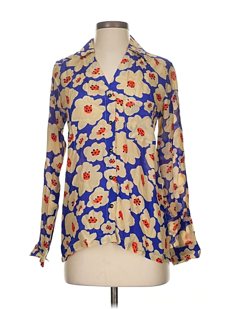 Pre-owned Dhruv Kapoor Long Sleeve Blouse In Brown