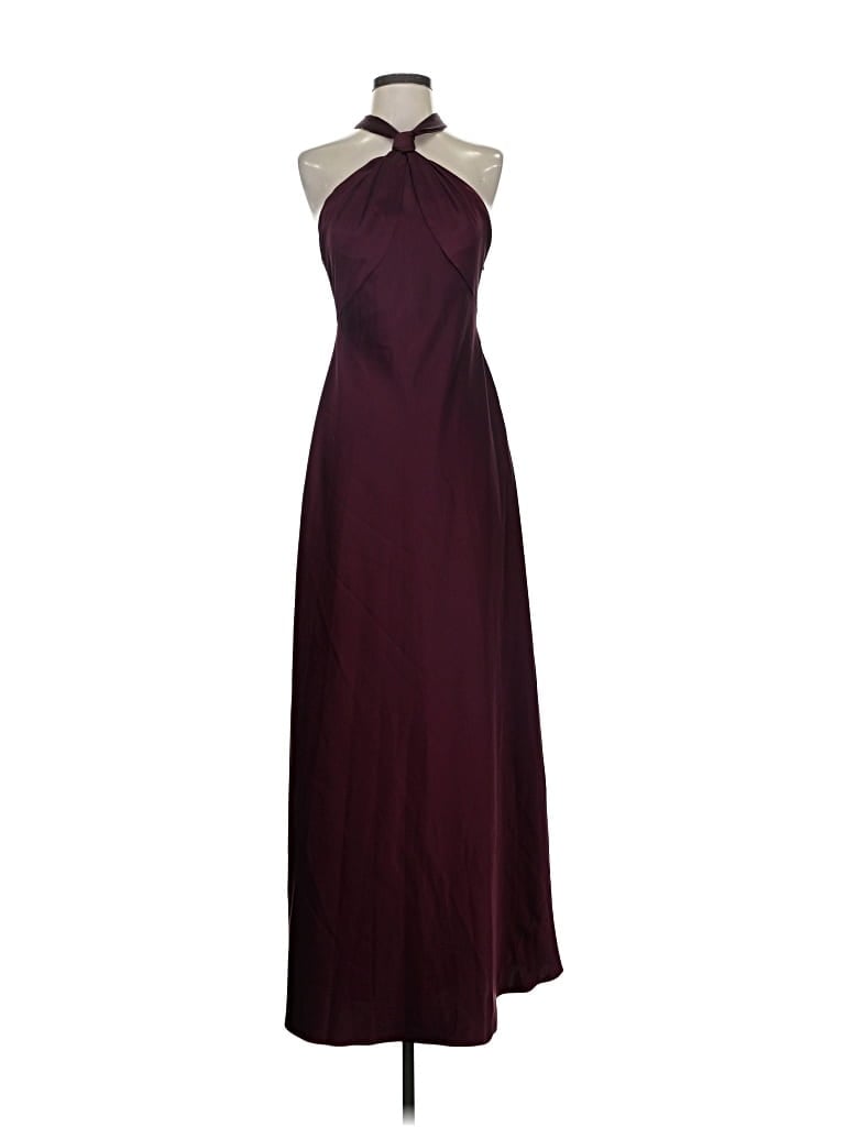 Pre-owned Liv Foster Cocktail Dress In Burgundy