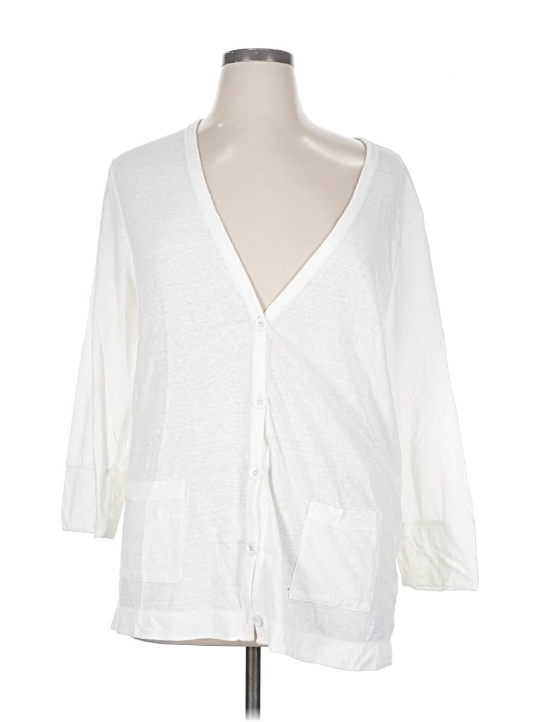 Pre-owned Gap Cardigan Sweater In White