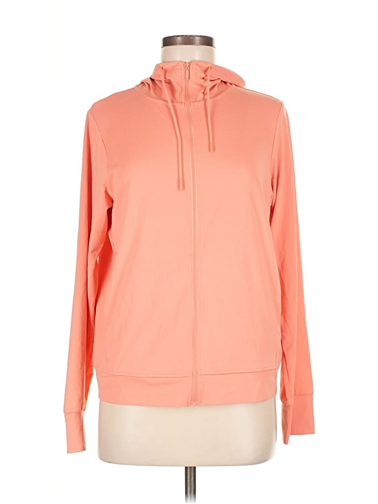 Pre-owned Uniqlo Zip Up Hoodie In Orange
