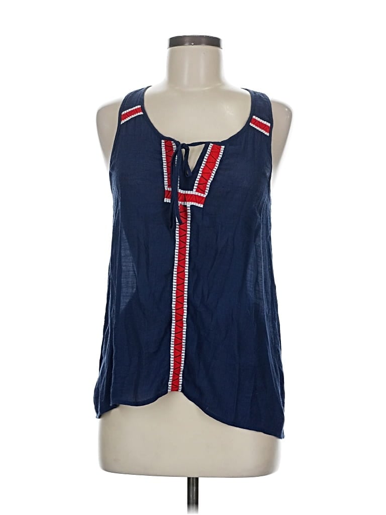 Pre-owned Thml Tank Top Blue Halter Neckline Tops