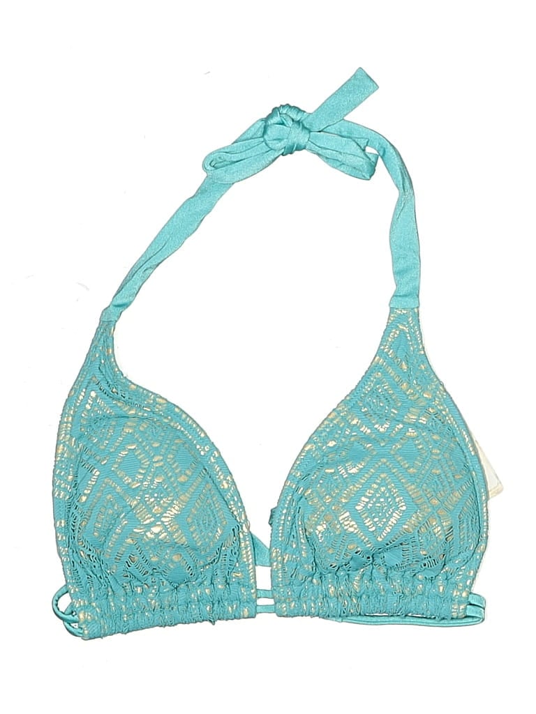 Pre-owned Luli Fama Swimsuit Top Blue Swimwear