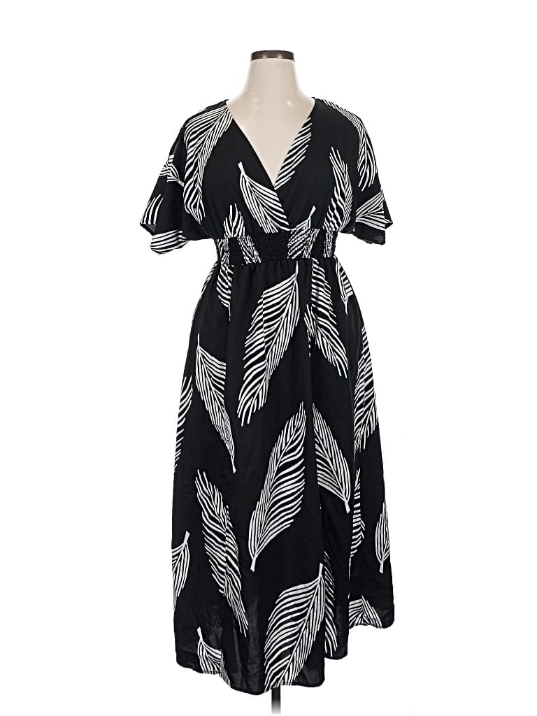 Pre-owned Shein Casual Dress In Black