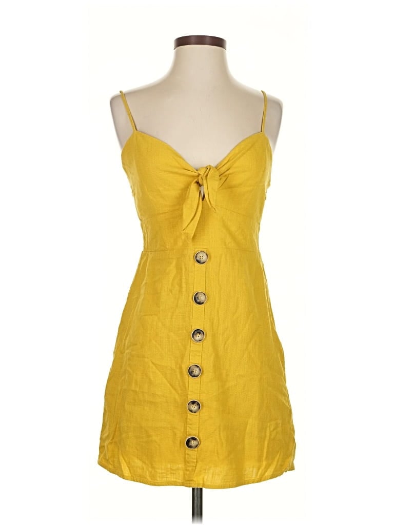 Pre-owned Joa Casual Dress In Yellow