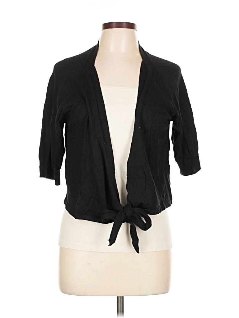 Pre-owned Pure Collection Cashmere Cardigan Sweater In Black