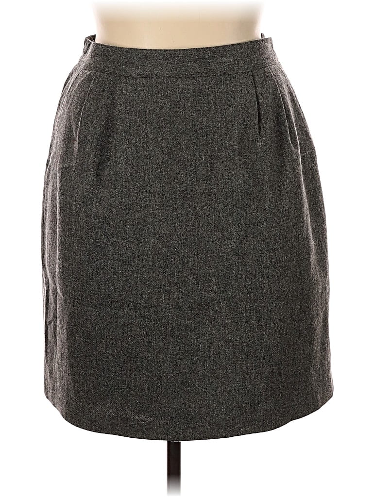 Pre-owned Sag Harbor Wool Skirt In Gray
