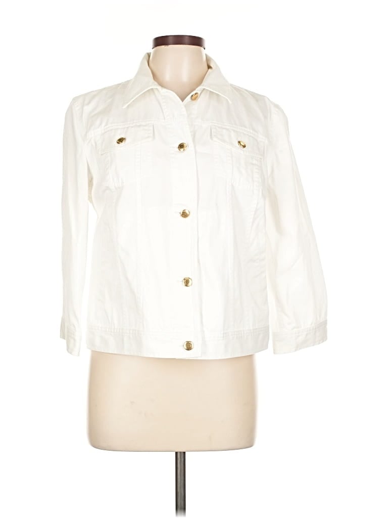 Pre-owned Chaps Jacket In White