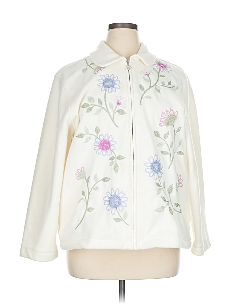 Pre-owned Alfred Dunner Jacket In White