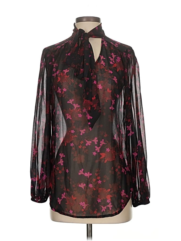 Pre-owned Cabi Long Sleeve Blouse In Black