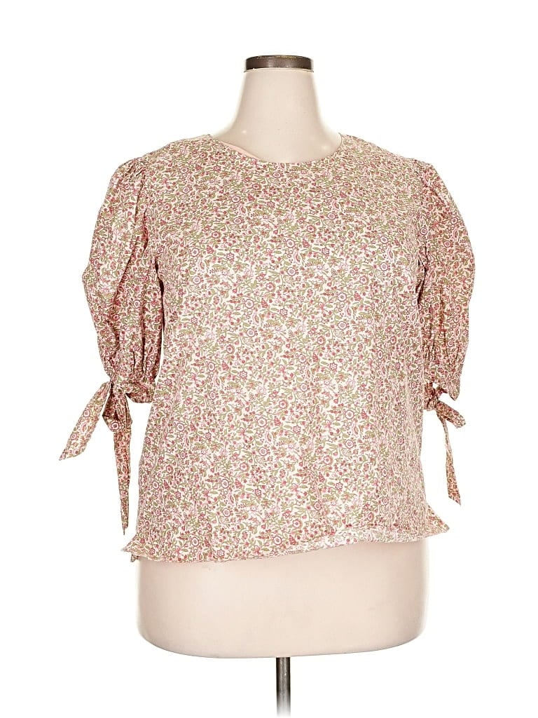 Pre-owned Hyacinth House 3/4 Sleeve Blouse In Pink