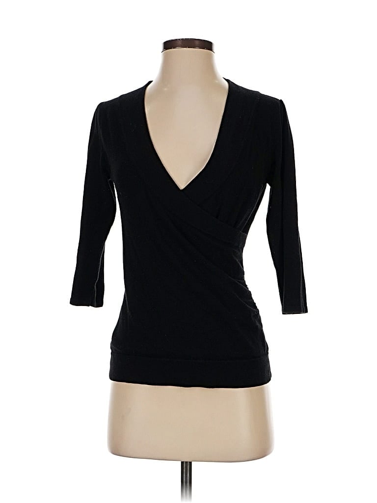 Pre-owned Maurices 3/4 Sleeve T-shirt In Black