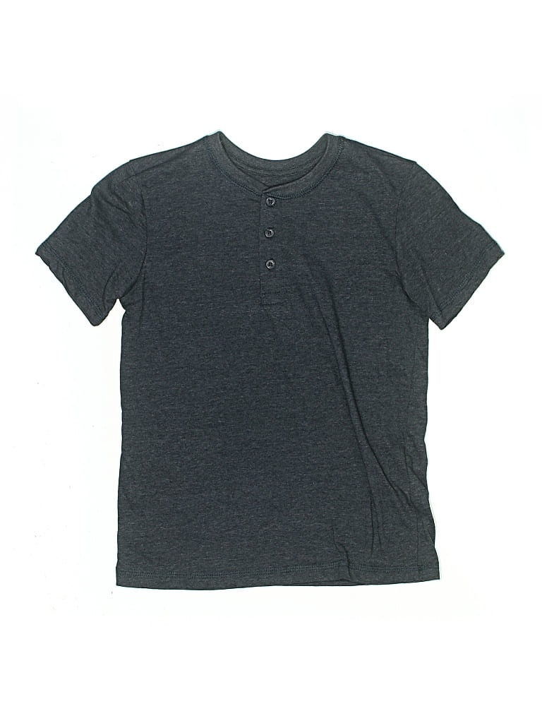 Pre-owned Joe's Jeans Kids' Short Sleeve Henley Shirt In Gray