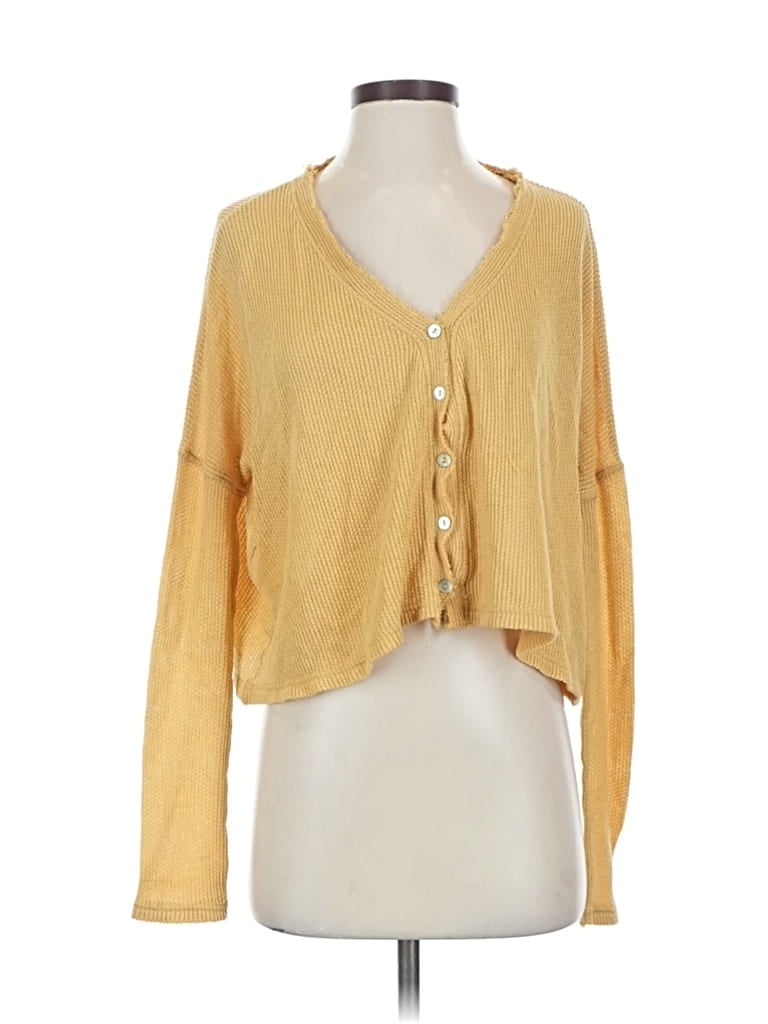 Pre-owned Urban Outfitters Long Sleeve Blouse In Yellow