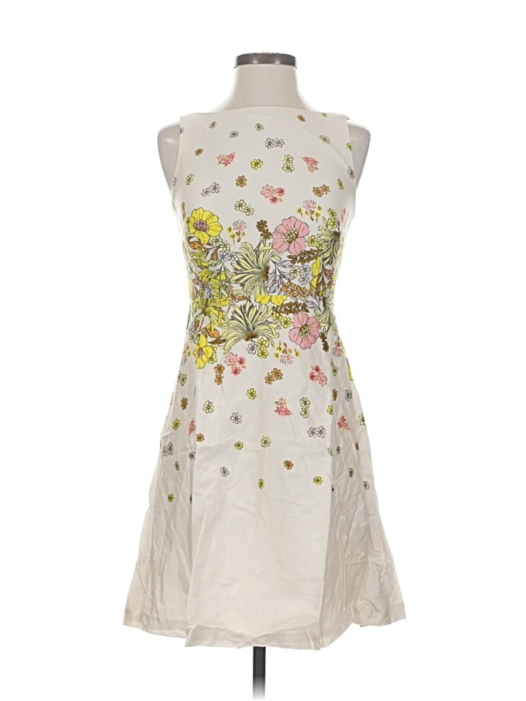 Pre-owned Ann Taylor Loft Outlet Cocktail Dress In White